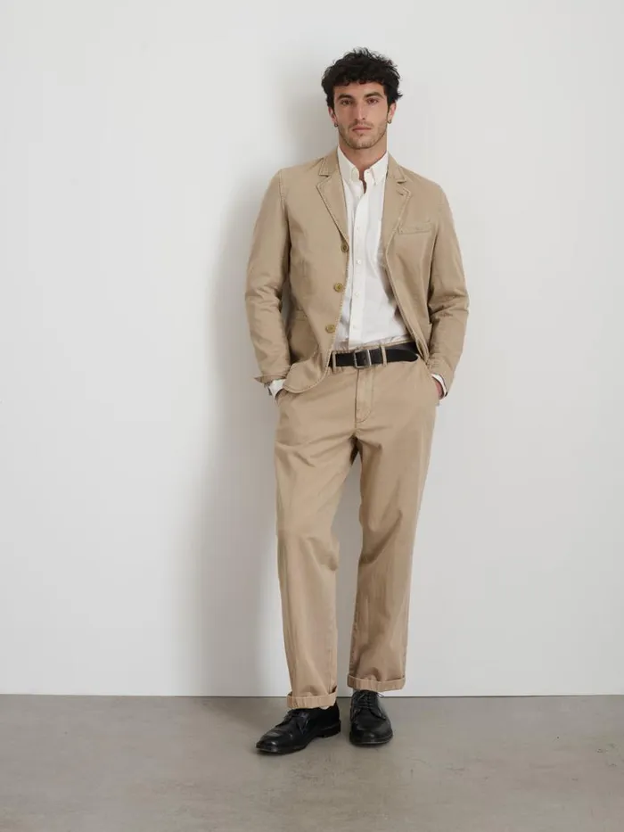 Alex Mill Mill Blazer In Vintage Wash Chino Faded Khaki Men Jackets Coats