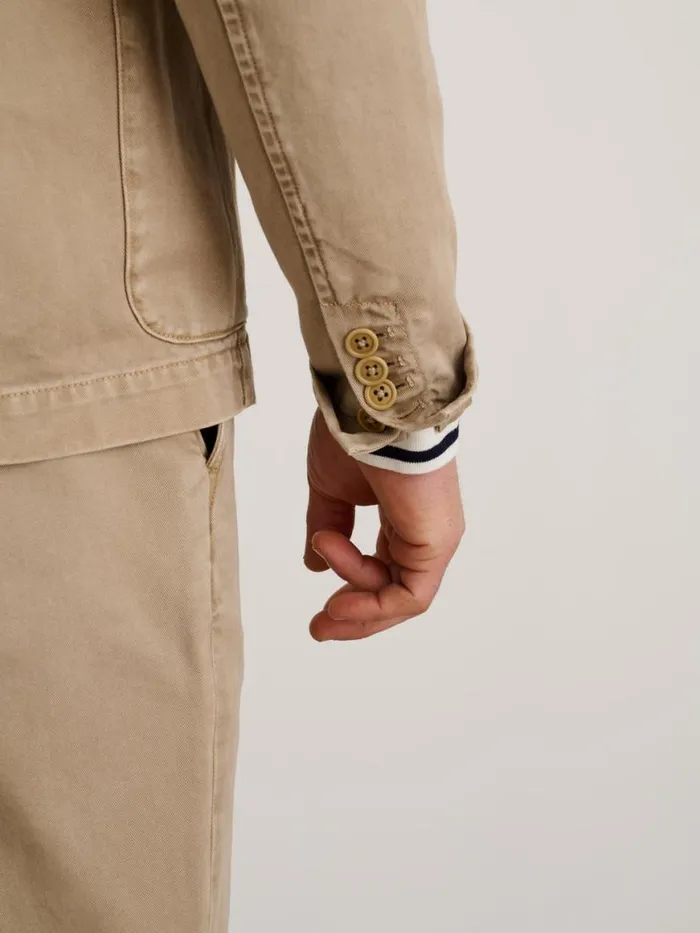 Alex Mill Mill Blazer In Vintage Wash Chino Faded Khaki Men Jackets Coats