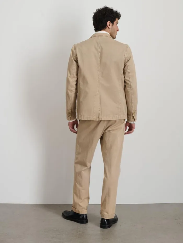 Alex Mill Mill Blazer In Vintage Wash Chino Faded Khaki Men Jackets Coats