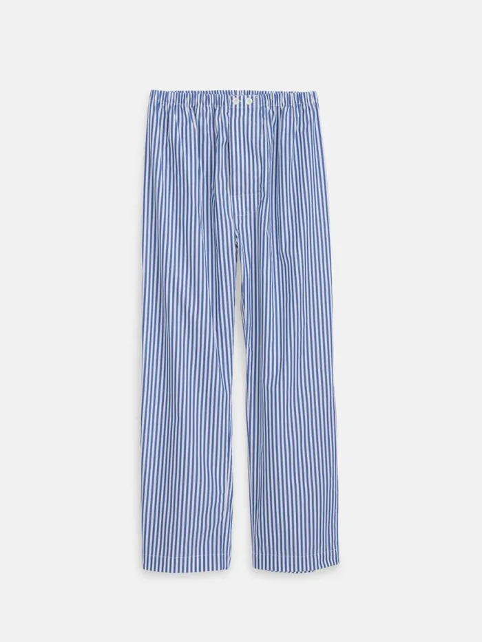 Alex Mill Schostal X Alex Mill Striped Long Sleeve Pajama Set Navy Stripe Men Pajamas Slippers