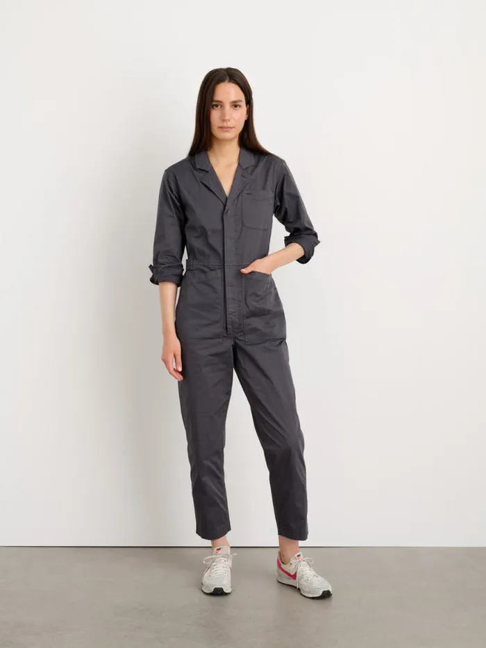 Alex Mill Standard Jumpsuit In Cotton Twill Iron Grey Women Jumpsuits