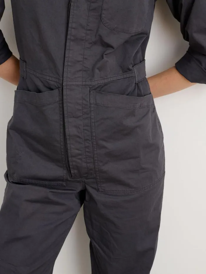 Alex Mill Standard Jumpsuit In Cotton Twill Iron Grey Women Jumpsuits