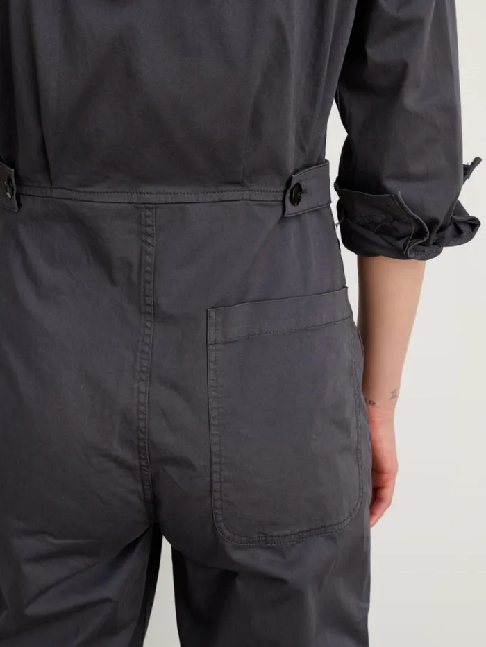 Alex Mill Standard Jumpsuit In Cotton Twill Iron Grey Women Jumpsuits