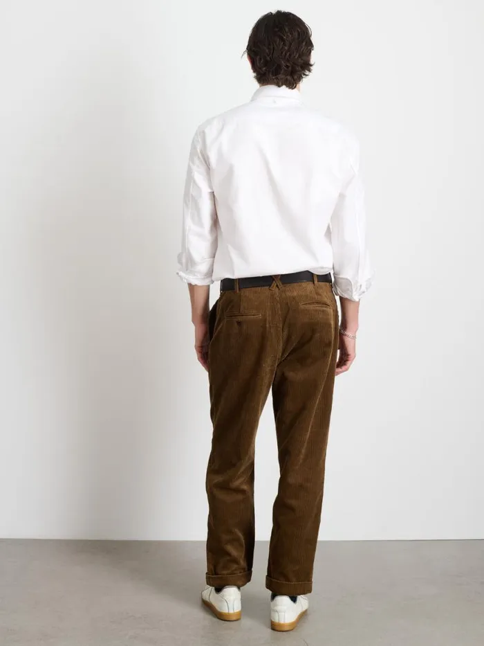Alex Mill Standard Pleated Pant In Corduroy Saddle Men Pants