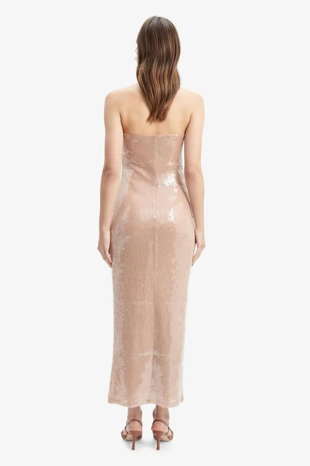 Bardot Party Dresses Women Launa Sequin Maxi Dress In Soft Tan Soft Tan Bardot Party Dresses Women Launa Sequin Maxi Dress In Soft Tan Soft Tan