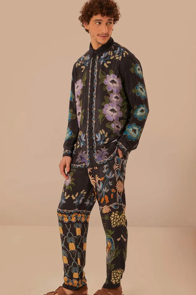Black Winter Garden Pants Women FARM Rio Pants