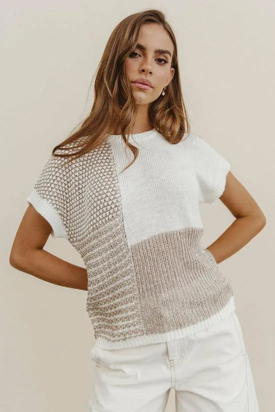 Bohme Bennie Colorblock Sweater In Taupe Taupe Women Sweaters
