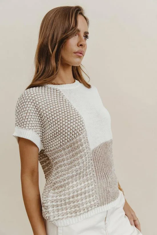 Bohme Bennie Colorblock Sweater In Taupe Taupe Women Sweaters