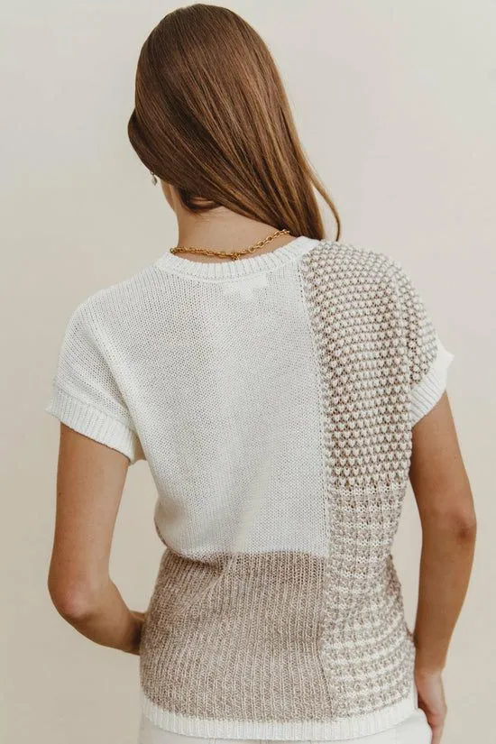 Bohme Bennie Colorblock Sweater In Taupe Taupe Women Sweaters