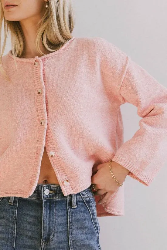 Bohme Carlie Knit Cardigan In Pink Pink Women Cardigans
