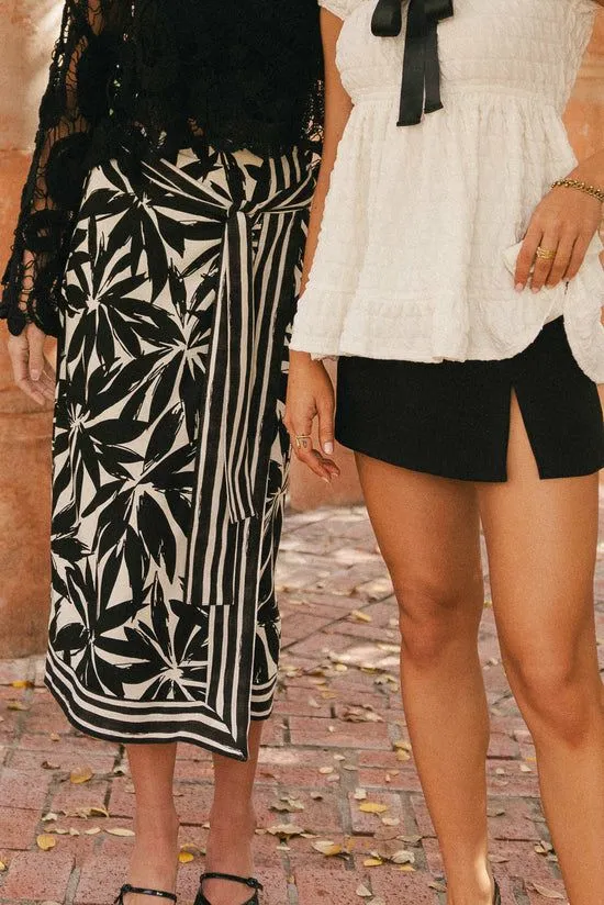 Bohme Gabriele Floral Wrap Skirt Black Women Skirts