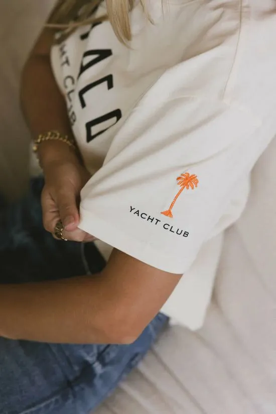 Bohme Monaco Yacht Club Graphic Tee Ivory Women Graphics