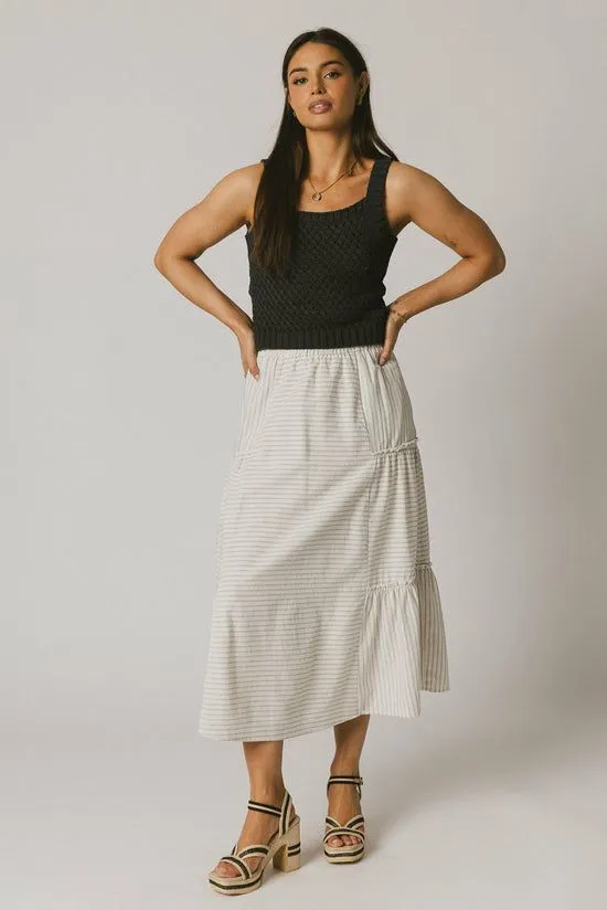 Bohme Pepper Striped Maxi Skirt Natural Women Skirts
