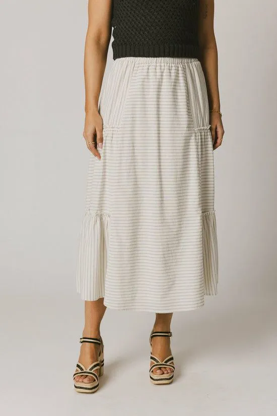 Bohme Pepper Striped Maxi Skirt Natural Women Skirts