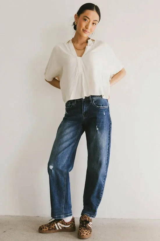 Bohme Una Collared Blouse Cream Women Blouses