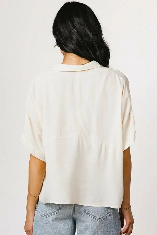 Bohme Una Collared Blouse Cream Women Blouses