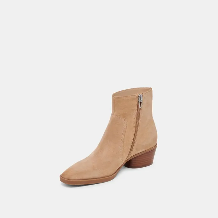 Boots and Booties Women Dolce Vita Fahari H2O Wide Booties Camel Suede