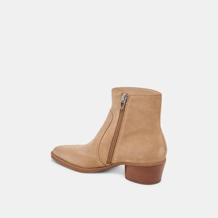 Boots and Booties Women Dolce Vita Fahari H2O Wide Booties Camel Suede