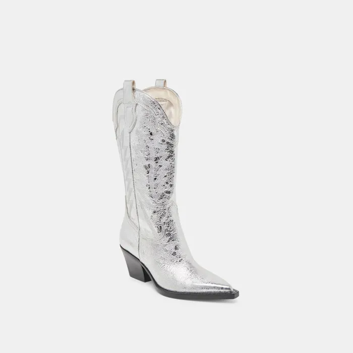 Boots and Booties Women Dolce Vita Ryland Boots Silver Distressed Leather