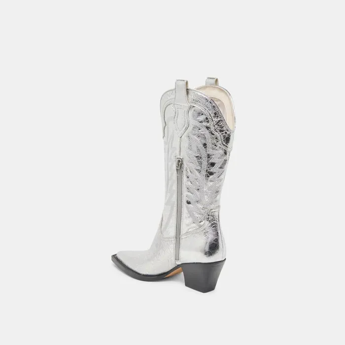 Boots and Booties Women Dolce Vita Ryland Boots Silver Distressed Leather