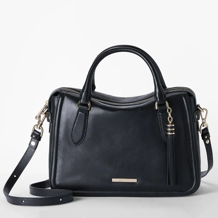 Brahmin Satchels Micaela Black Nightshade 8211 Women Brahmin Satchels Micaela Black Nightshade 8211 Women
