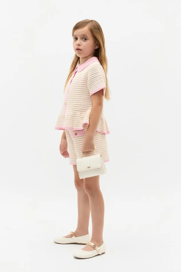Child TShirts and Tops Seed Heritage Crochet Button Top Chiffon