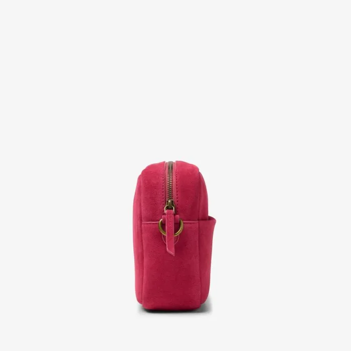 Clarks Kierra Strap Pink Suede Across Body Bag Pink Suede Women Women039s Bags