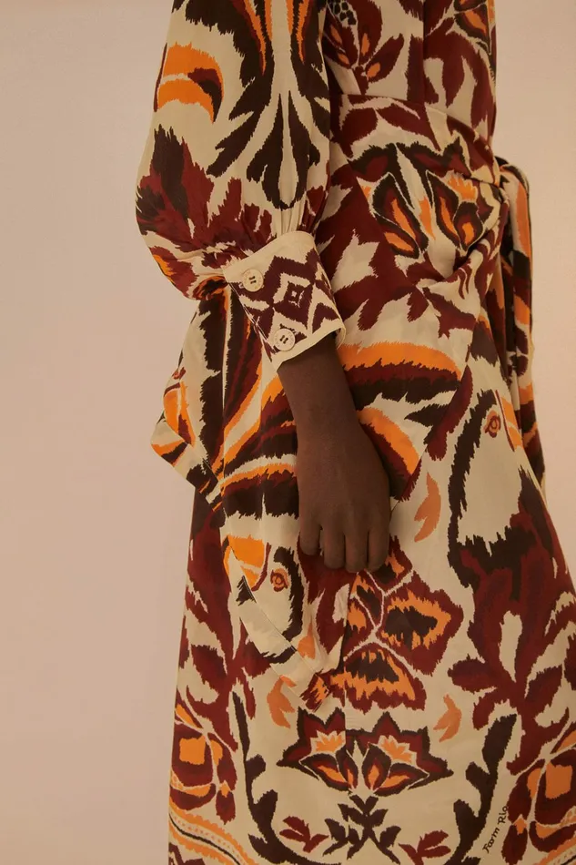 Cream Toucans Scarf Maxi Dress Women FARM Rio Maxi Dresses Cream Toucans Scarf Maxi Dress Women FARM Rio Maxi Dresses
