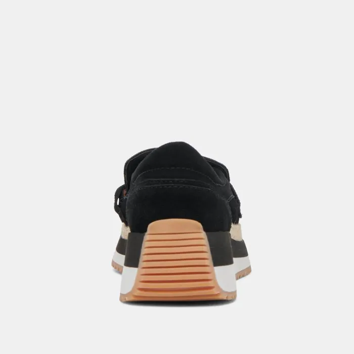 Flats and Loafers Women Dolce Vita Jadah Sneakers Onyx Suede