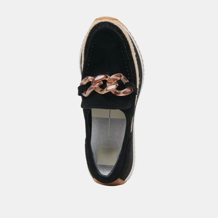 Flats and Loafers Women Dolce Vita Jadah Sneakers Onyx Suede
