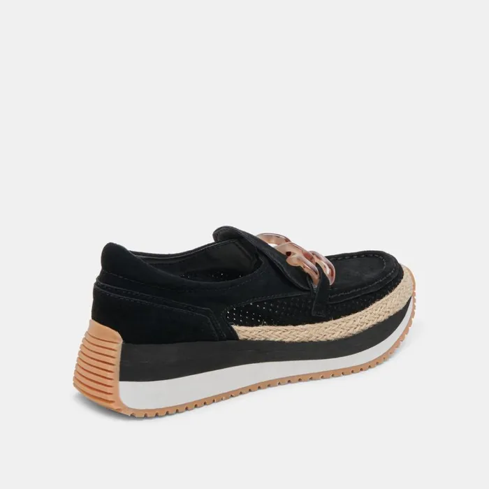 Flats and Loafers Women Dolce Vita Jadah Sneakers Onyx Suede