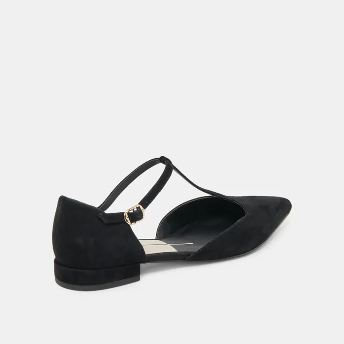 Flats and Loafers Women Dolce Vita Peaty Flats Onyx Suede