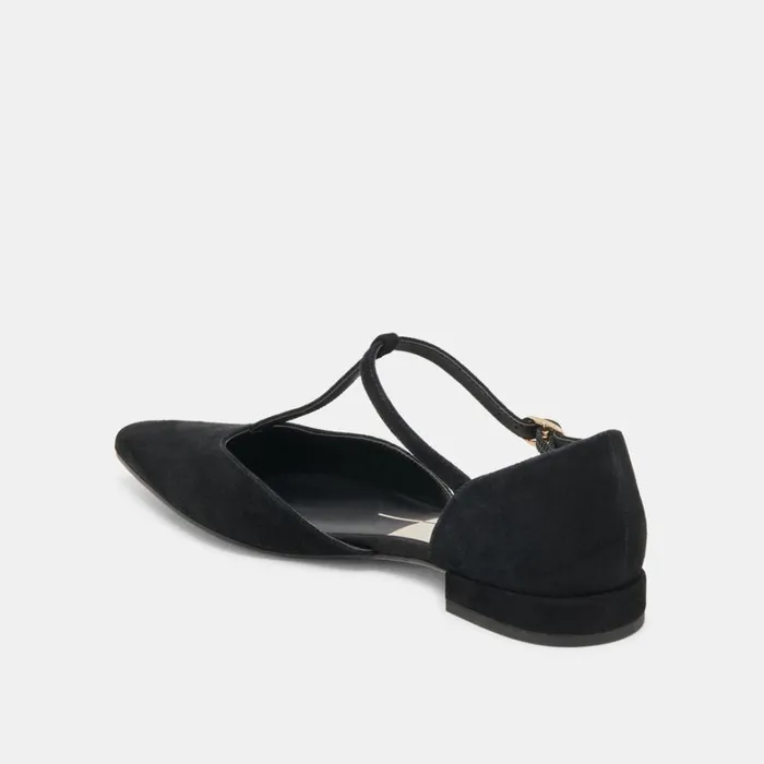Flats and Loafers Women Dolce Vita Peaty Flats Onyx Suede