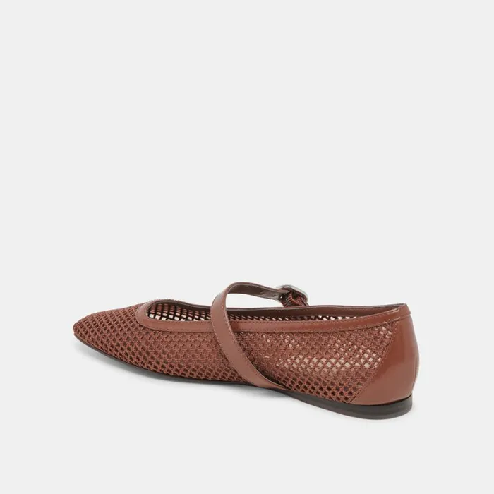 Flats and Loafers Women Dolce Vita Rodni Mesh Ballet Flats Toffee Woven Mesh