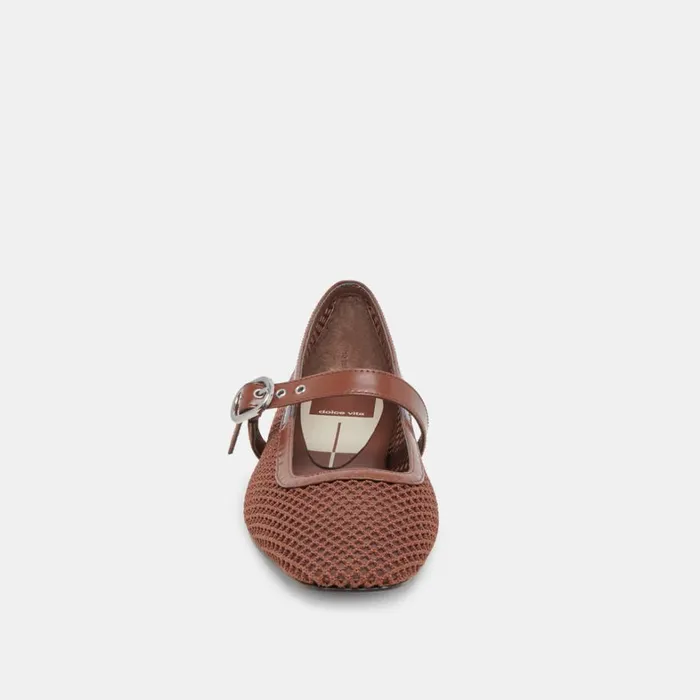 Flats and Loafers Women Dolce Vita Rodni Mesh Ballet Flats Toffee Woven Mesh