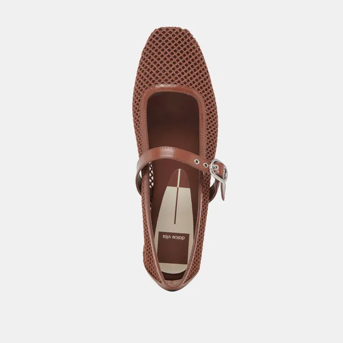 Flats and Loafers Women Dolce Vita Rodni Mesh Ballet Flats Toffee Woven Mesh
