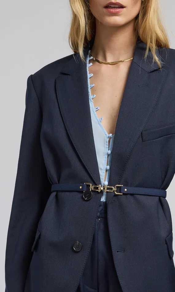 Generation Love Clothing Blazers and Jackets Women Martine Suiting Blazer Navy