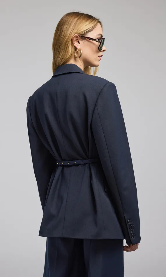 Generation Love Clothing Blazers and Jackets Women Martine Suiting Blazer Navy