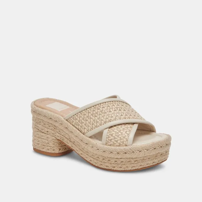 Heels Women Dolce Vita Eldora Heels Natural White Raffia