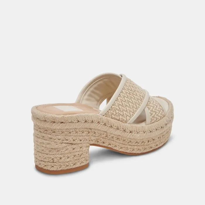 Heels Women Dolce Vita Eldora Heels Natural White Raffia