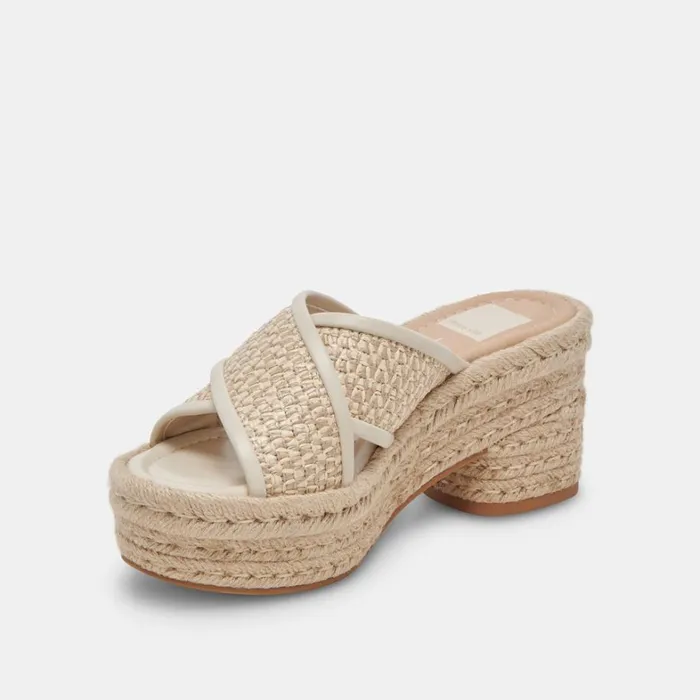 Heels Women Dolce Vita Eldora Heels Natural White Raffia