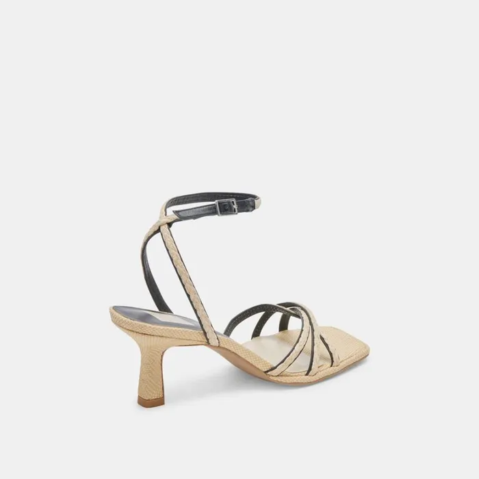 Heels Women Dolce Vita Manji Braid Heels Black Natural Jute