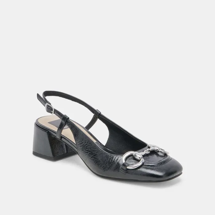 Heels Women Dolce Vita Melli Heels Midnight Crinkle Patent