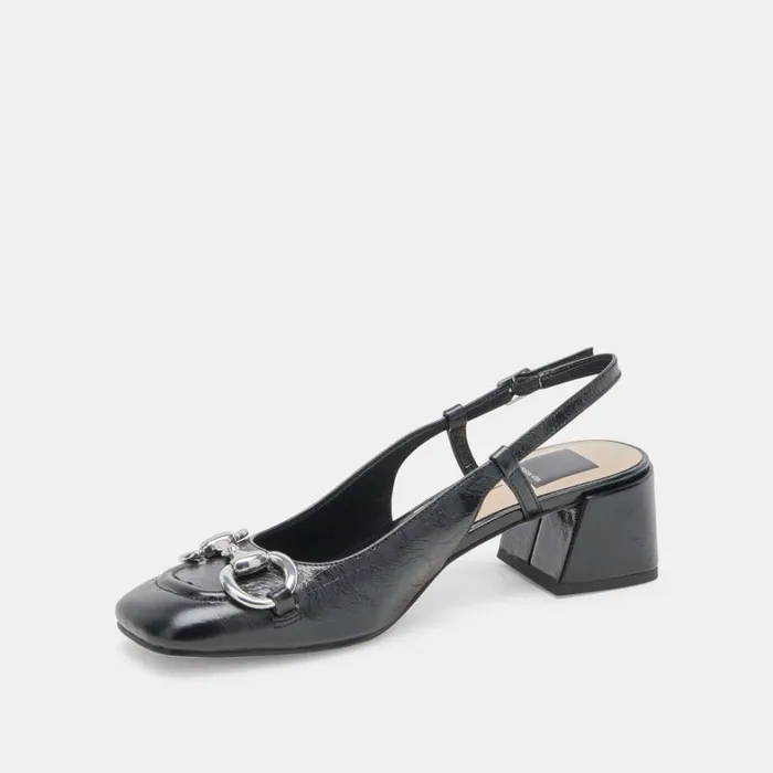Heels Women Dolce Vita Melli Heels Midnight Crinkle Patent