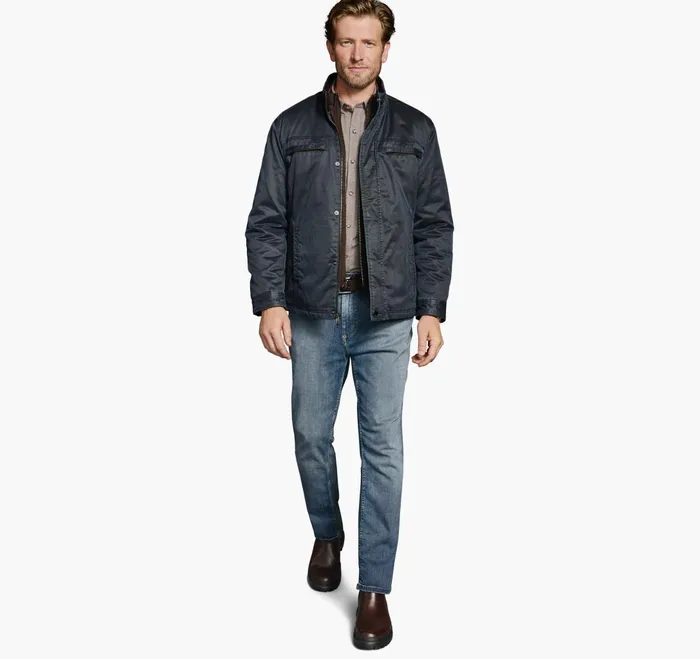 JohnstonandMurphy Coats Jackets and Vests Antique Cotton Jacket Navy 8211 Men JohnstonandMurphy Coats Jackets and Vests Antique Cotton Jacket Navy 8211 Men