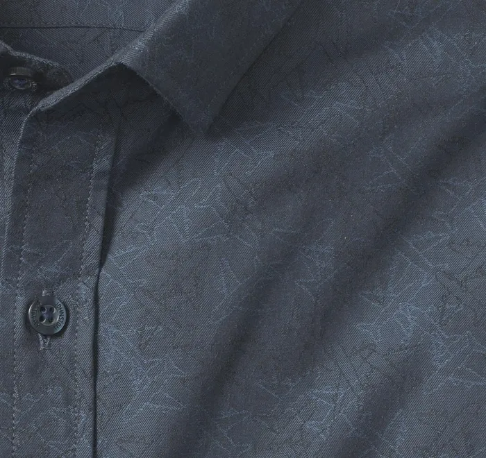 JohnstonandMurphy Shirts LongSleeve Jacquard Shirt Navy Airplane 8211 Men JohnstonandMurphy Shirts LongSleeve Jacquard Shirt Navy Airplane 8211 Men