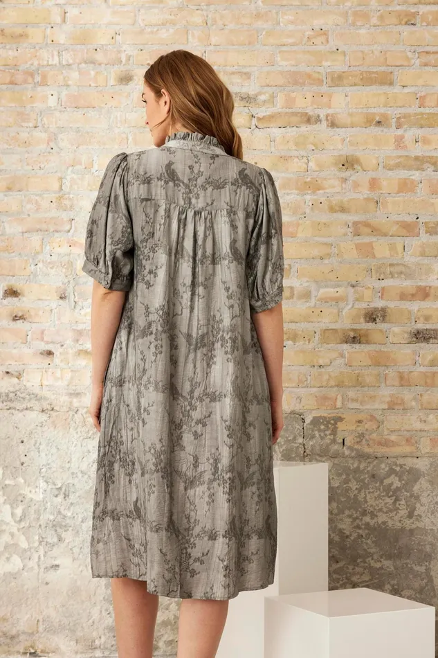 LUDVOG DRESS 16203 920 Flint Grey 920 Women IN FRONT DRESSES