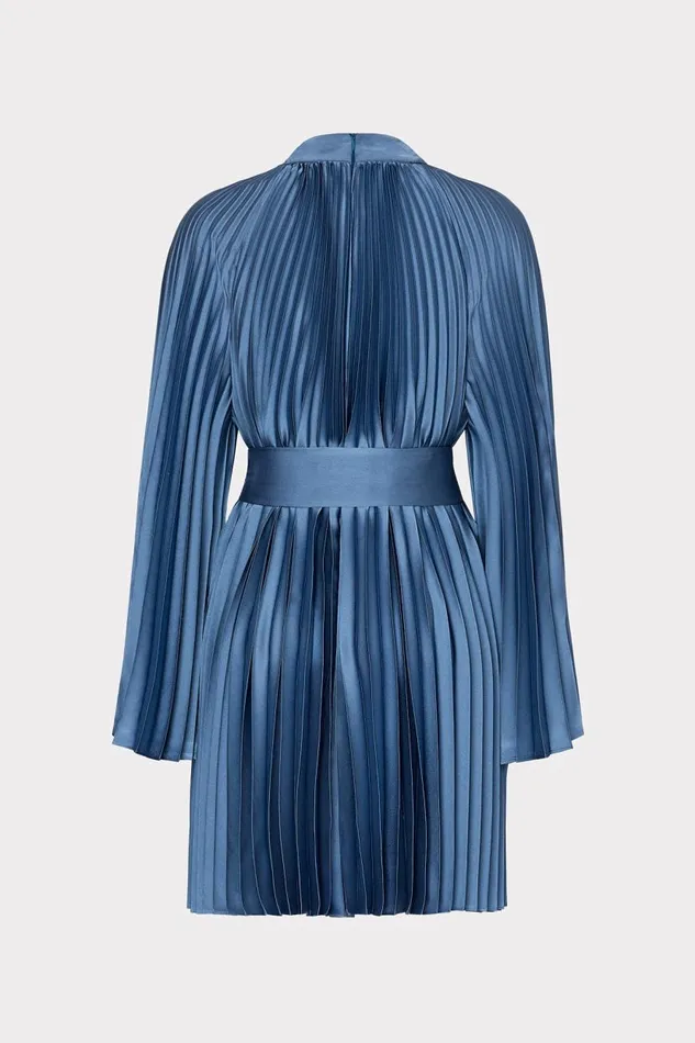 Milly Dresses Women Nandi Mock Neck Pleated Dress Stone Milly Dresses Women Nandi Mock Neck Pleated Dress Stone