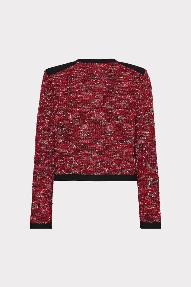 Milly Sweaters and Knits Women Kelly Textured Knit Cardigan Claret Milly Sweaters and Knits Women Kelly Textured Knit Cardigan Claret
