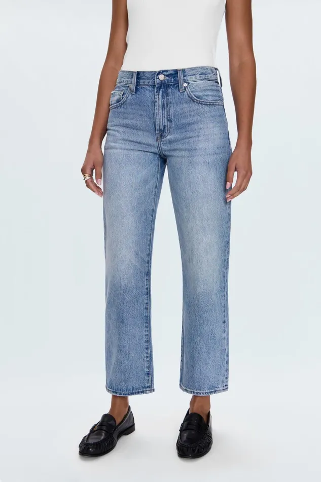 Pistola Denim Denim Women Lexi Mid Rise Bowed Straight Jean 8211 Bowie